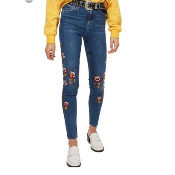 Topshop Jamie High Waist Ankle Grazer - Picture 1 of 7